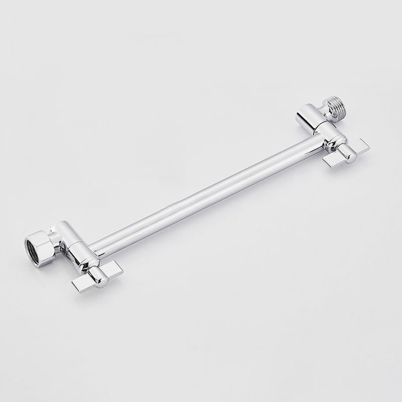 Silver Square Fixed Shower Head Modern Style Wall-Mount Showerhead