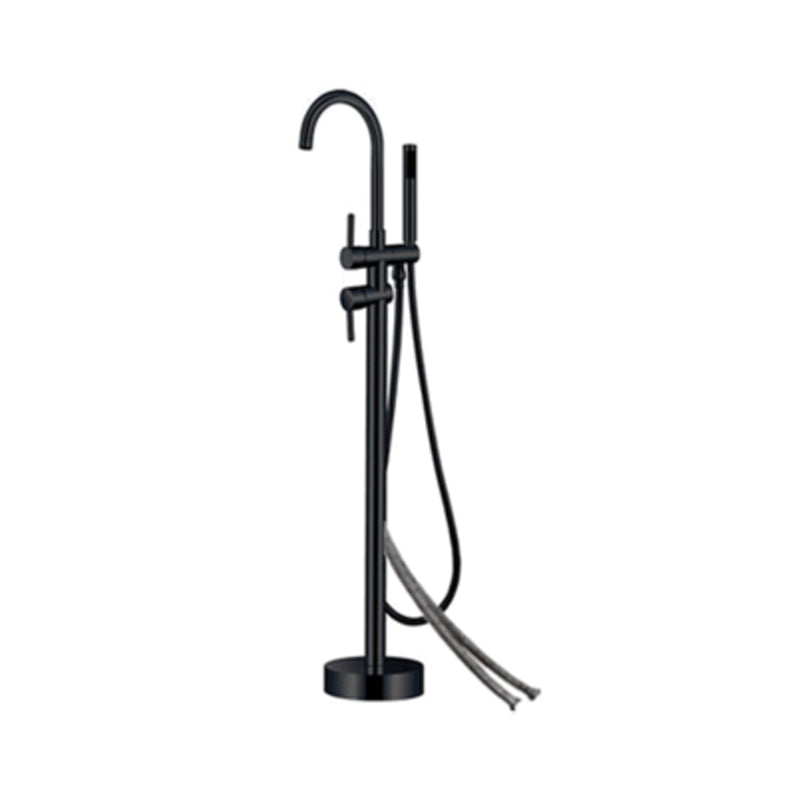 Modern Floor Mounted Metal Freestanding Tub Filler Swivel Freestanding Faucet