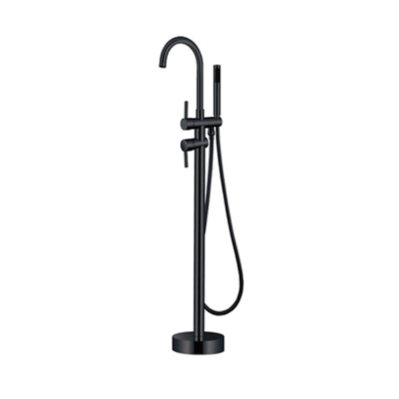 Modern Floor Mounted Metal Freestanding Tub Filler Swivel Freestanding Faucet