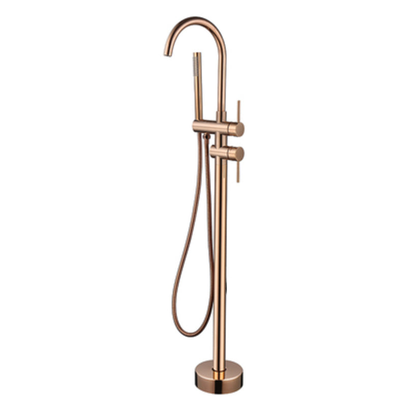 Modern Floor Mounted Metal Freestanding Tub Filler Swivel Freestanding Faucet