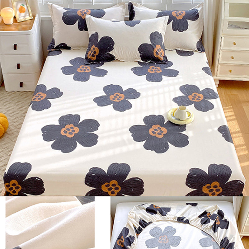 Cotton Fitted Sheet Single Piece Home Bedroom Simple Bed Sheet