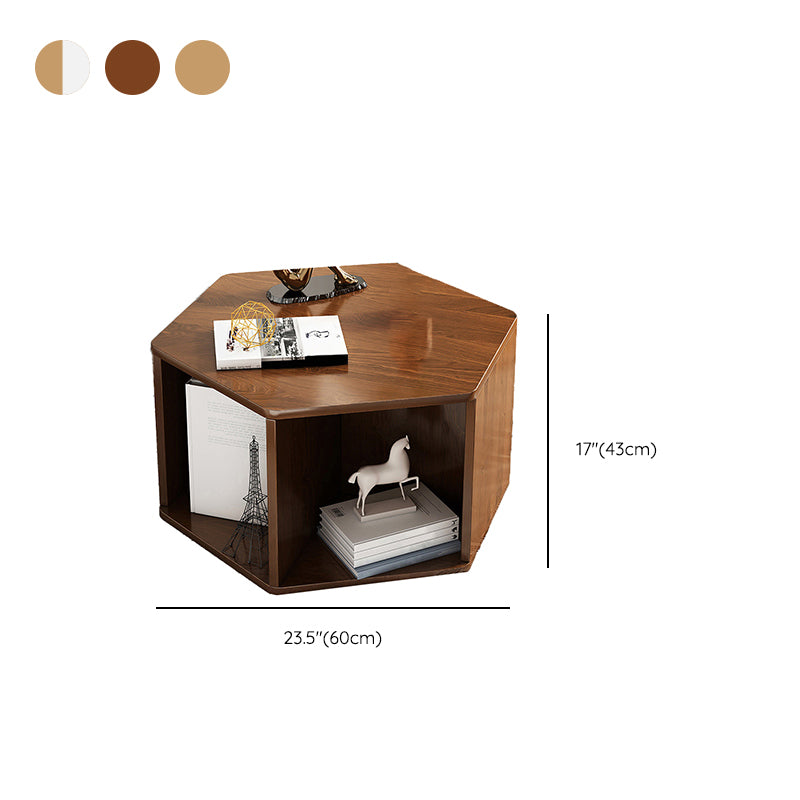 Modernism Simple Geometric Coffee Cocktail Table with Storage