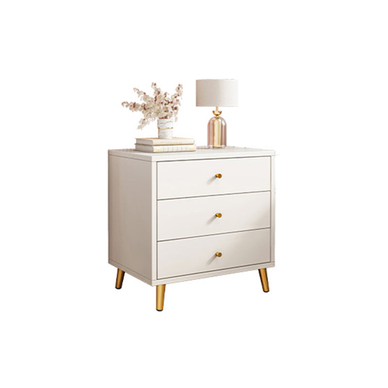 Contemporary Solid Wood Nightstand Drawer Storage Night Table