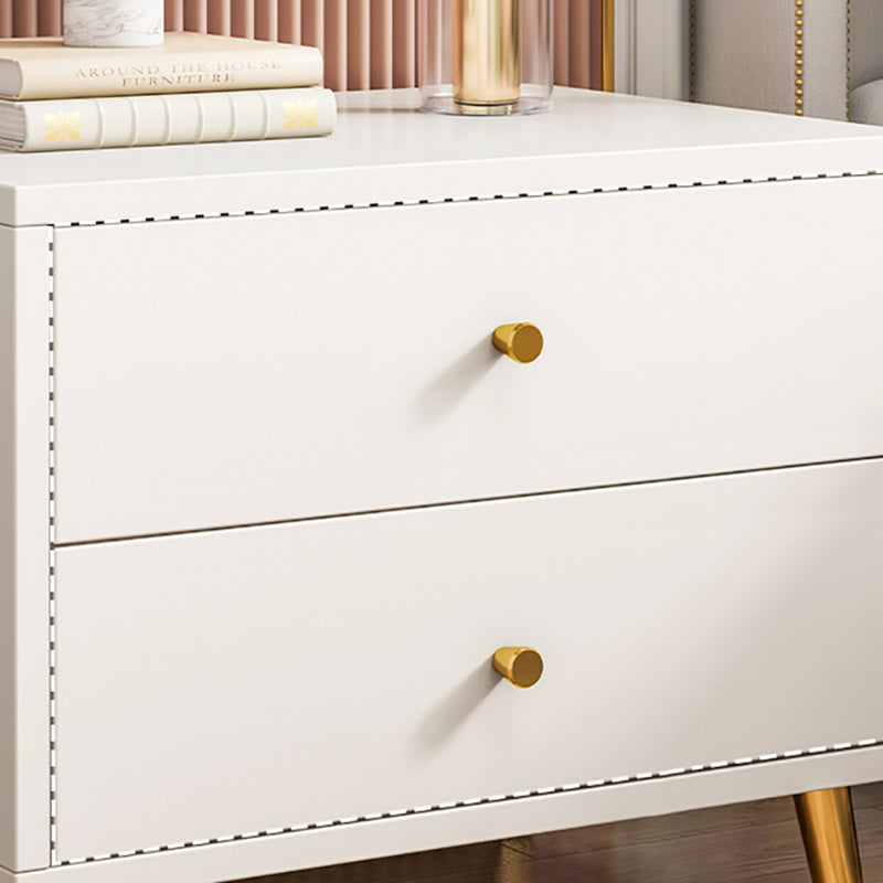 Contemporary Solid Wood Nightstand Drawer Storage Night Table