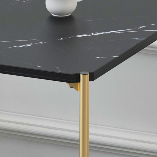 1 Shelf Stone Top Nightstand Glam Open Storage Night Table ,16.5 Tall