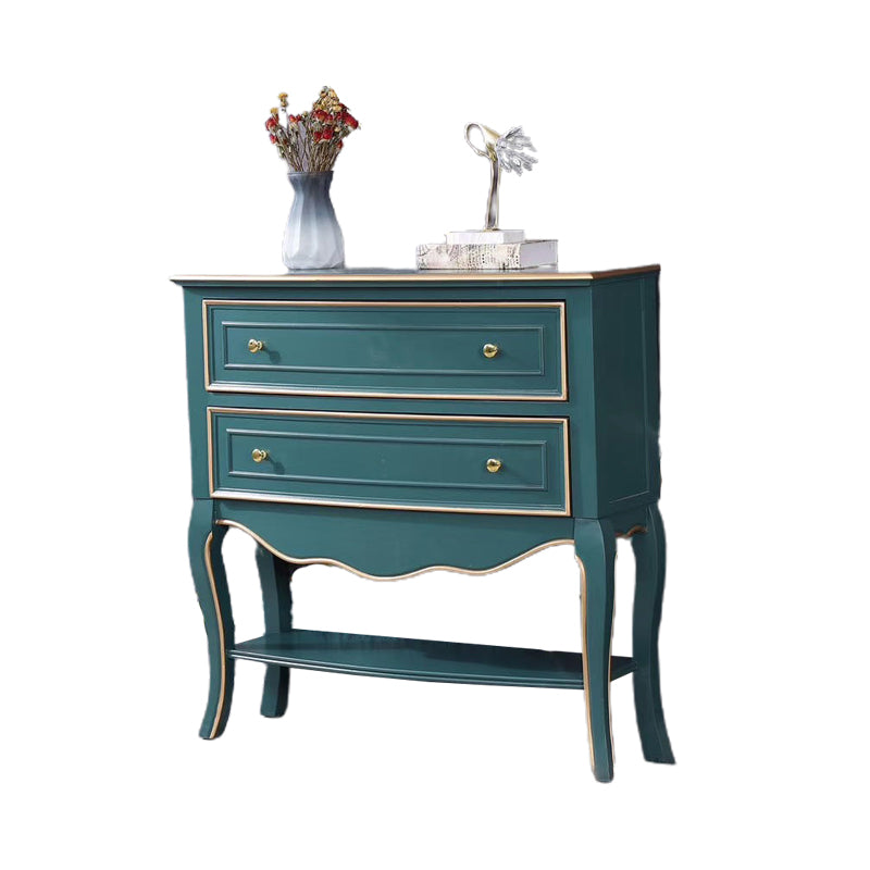 American Traditional Dresser Solid Wood Storage Chest with 2 Drawers