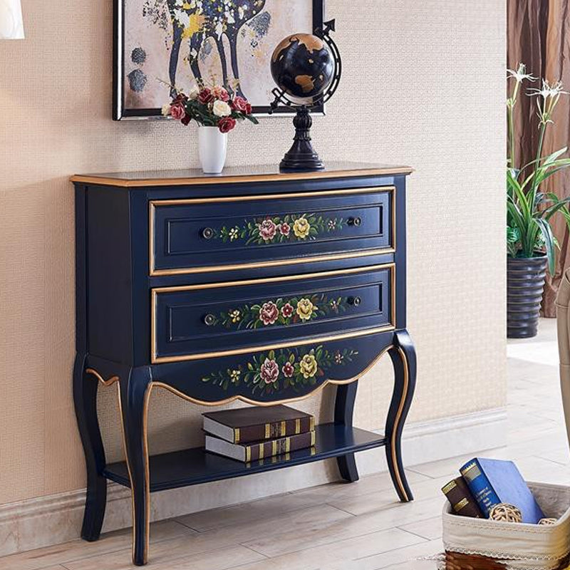 American Traditional Dresser Solid Wood Storage Chest with 2 Drawers