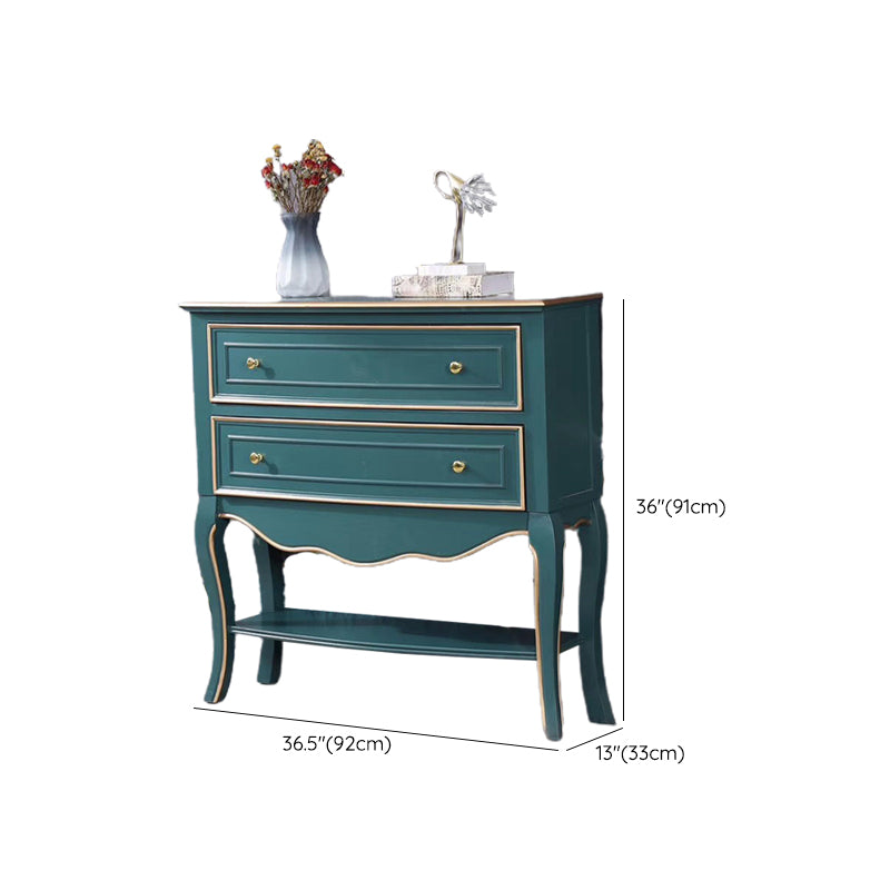 American Traditional Dresser Solid Wood Storage Chest with 2 Drawers