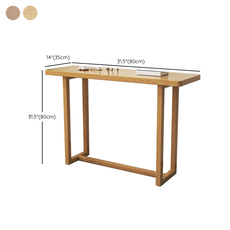 Solid Wood 1-shelf Console Table 13.78" W Rectangle Accent Table for Hall