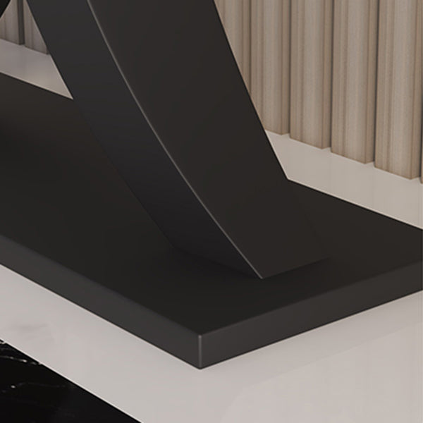 Stone Modern Console Table 1-shelf 31.5" Tall Accent Table for Hall