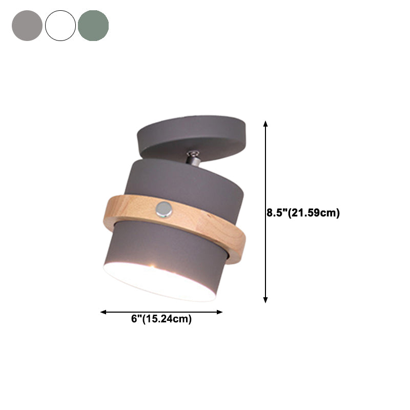 Semi Mount Lighting Modern Style Metal Semi Flush Light Fixture