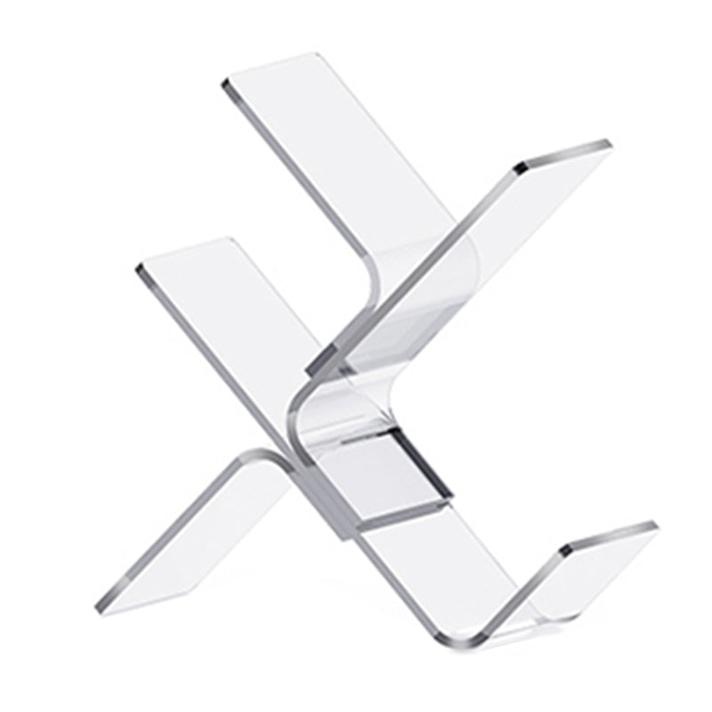 Contemporary Acrylic Bookshelf Standard Clear Open Back Bookcase