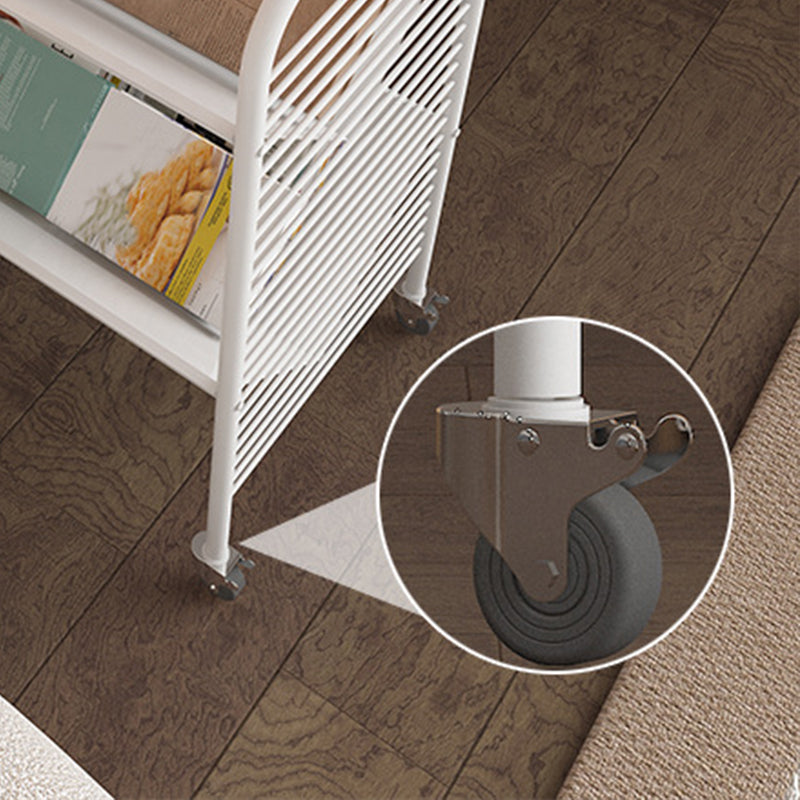 Glam Open Back Bookshelf Standard Metal 2 Shelves Bookcase for Home Office