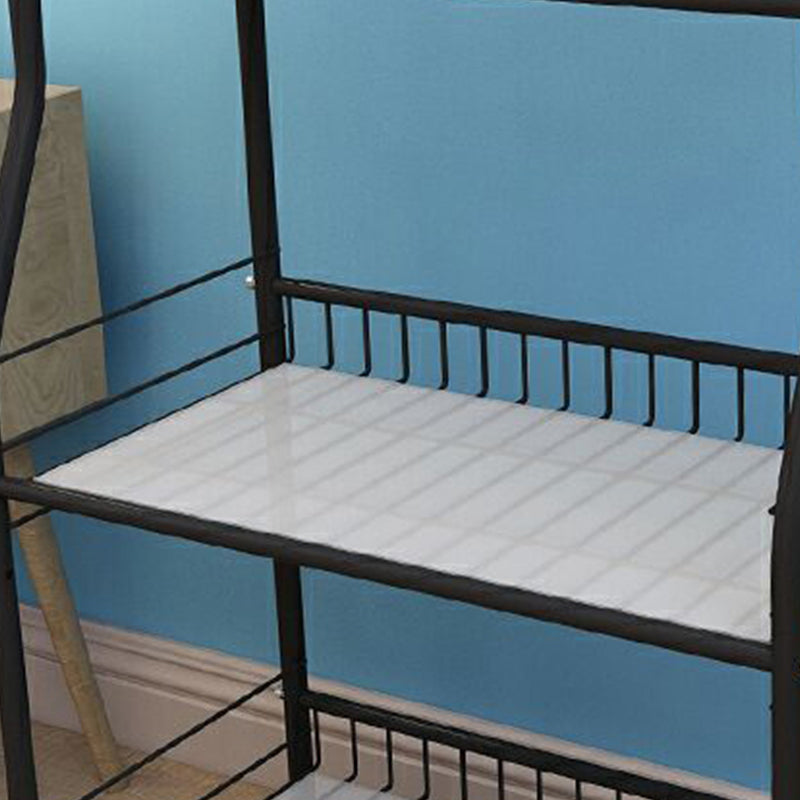 Contemporary Standard Bookshelf Open Back Metal Bookcase with Shelves