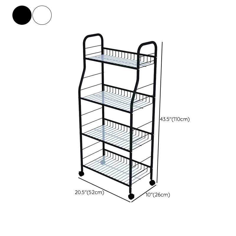 Contemporary Standard Bookshelf Open Back Metal Bookcase with Shelves