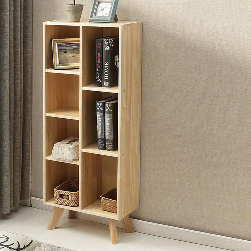 Standard Wooden Bookcase Modern Natural Bookshelf with Shelves