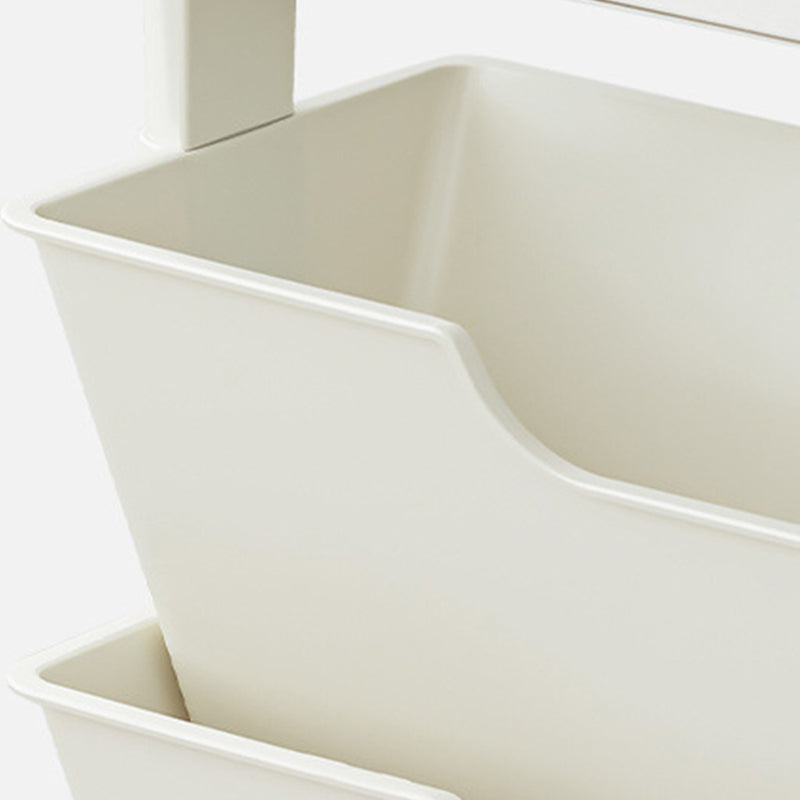 Contemporary Plastic Bookcase Standard Open Back Bookshelf for Office
