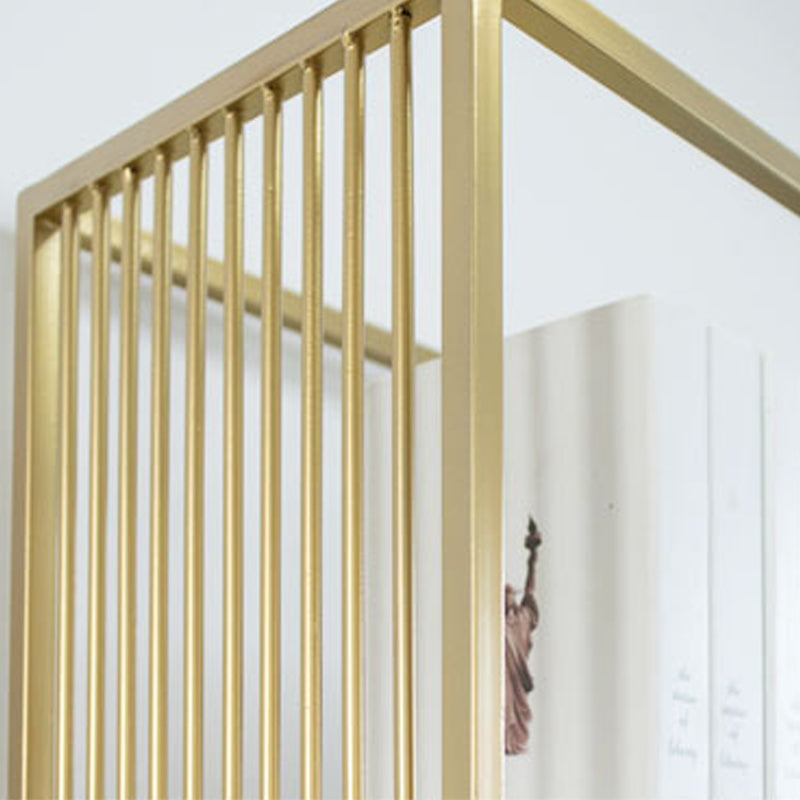 Antique Finish Shelf Bookcase Metal Frame Bookshelf with Shelves