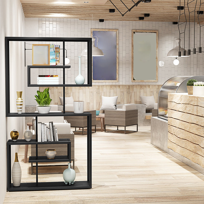 Scandinavian Antique Finish Shelf Bookcase Metal Etagere Bookshelf