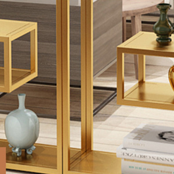 Scandinavian Antique Finish Shelf Bookcase Metal Etagere Bookshelf