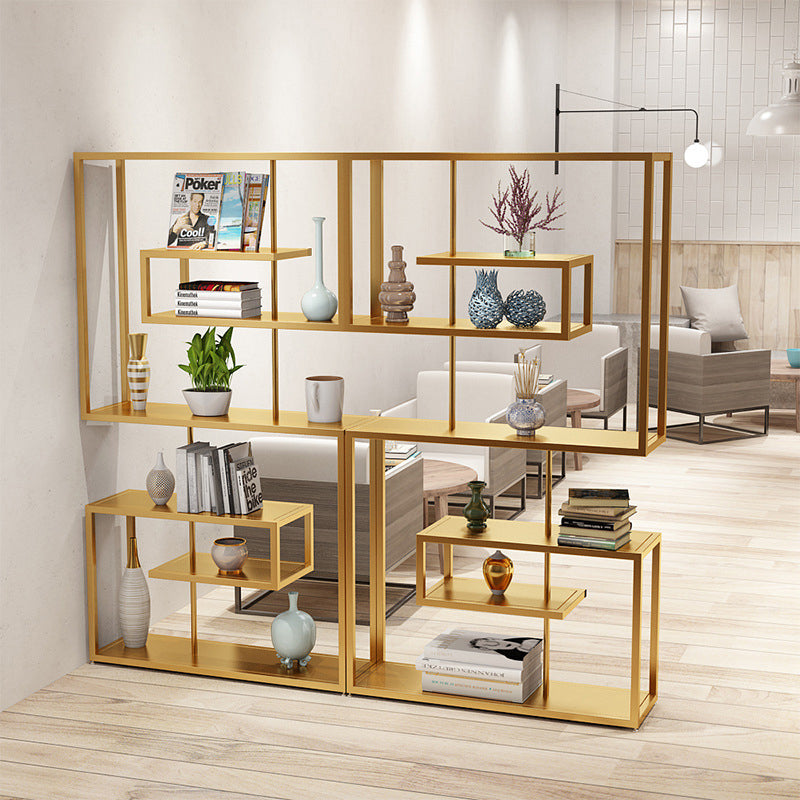 Scandinavian Antique Finish Shelf Bookcase Metal Etagere Bookshelf