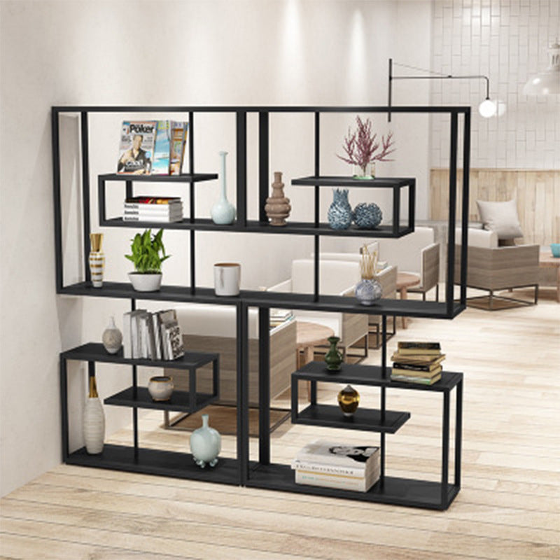 Scandinavian Antique Finish Shelf Bookcase Metal Etagere Bookshelf