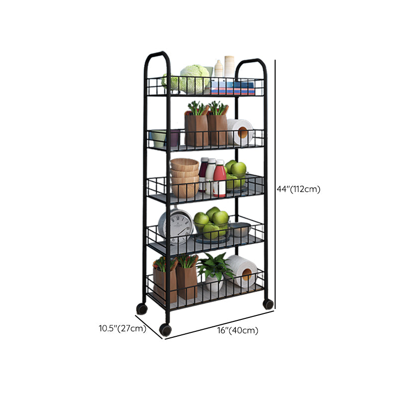 Contemporary Metal Bookcase Standard Open Back Bookshelf with Shelves