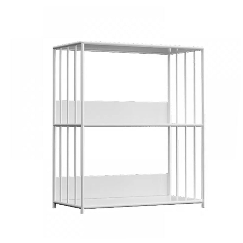 Scandinavian Metal Bookcase Standard Open Back Bookshelf with Shelves