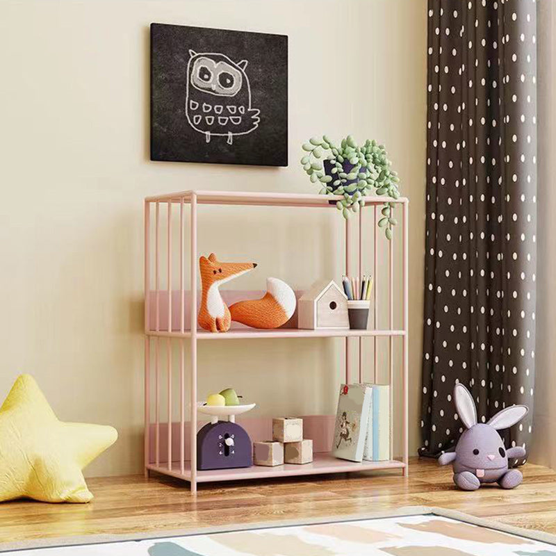 Scandinavian Metal Bookcase Standard Open Back Bookshelf with Shelves