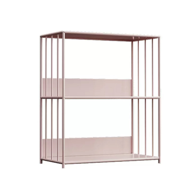 Scandinavian Metal Bookcase Standard Open Back Bookshelf with Shelves