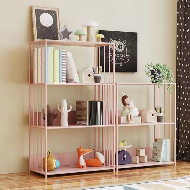 Scandinavian Metal Bookcase Standard Open Back Bookshelf with Shelves