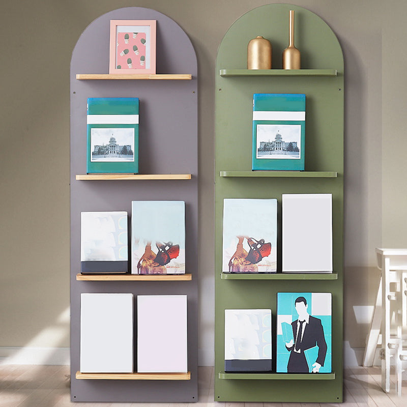 Scandinavian Wooden Bookcase Standard Closed Back Bookshelf with Shelves