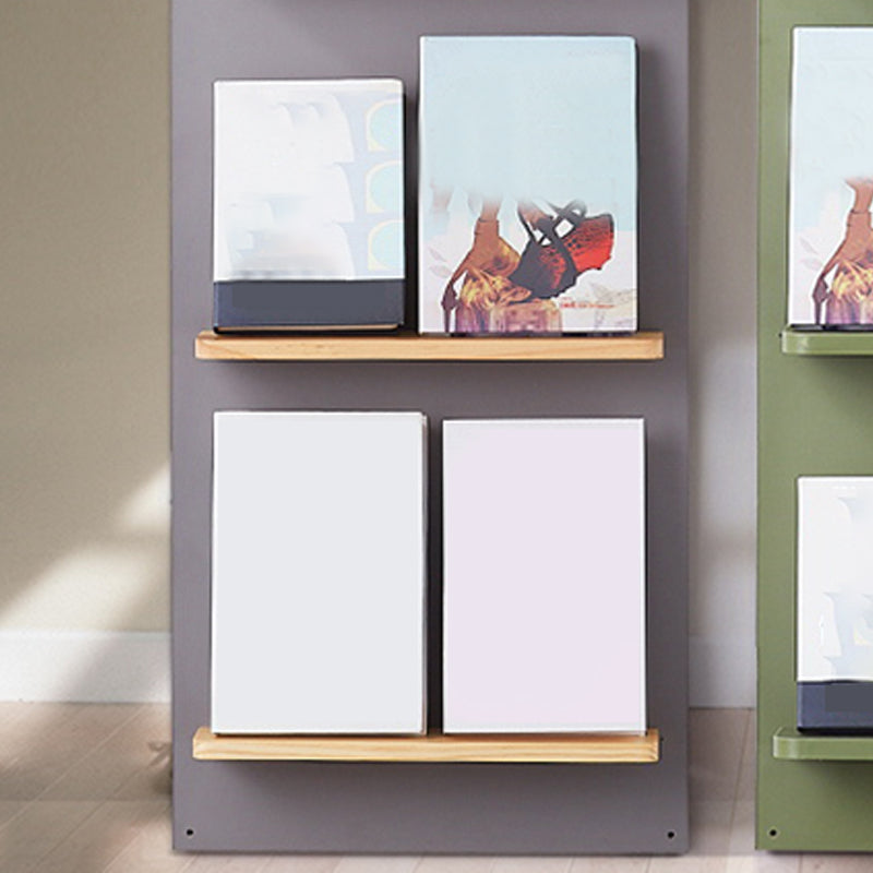 Scandinavian Wooden Bookcase Standard Closed Back Bookshelf with Shelves