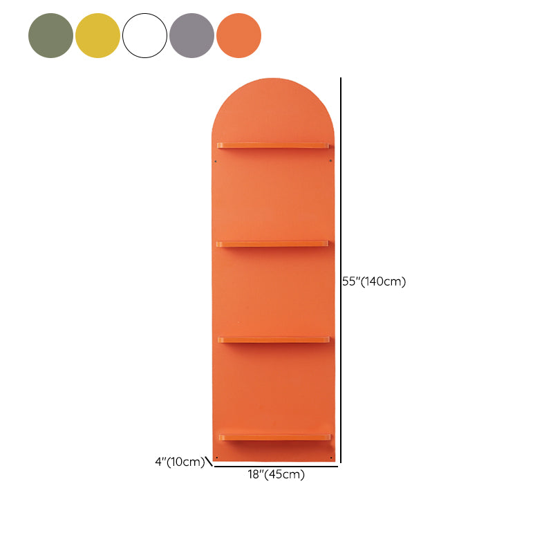 Scandinavian Wooden Bookcase Standard Closed Back Bookshelf with Shelves