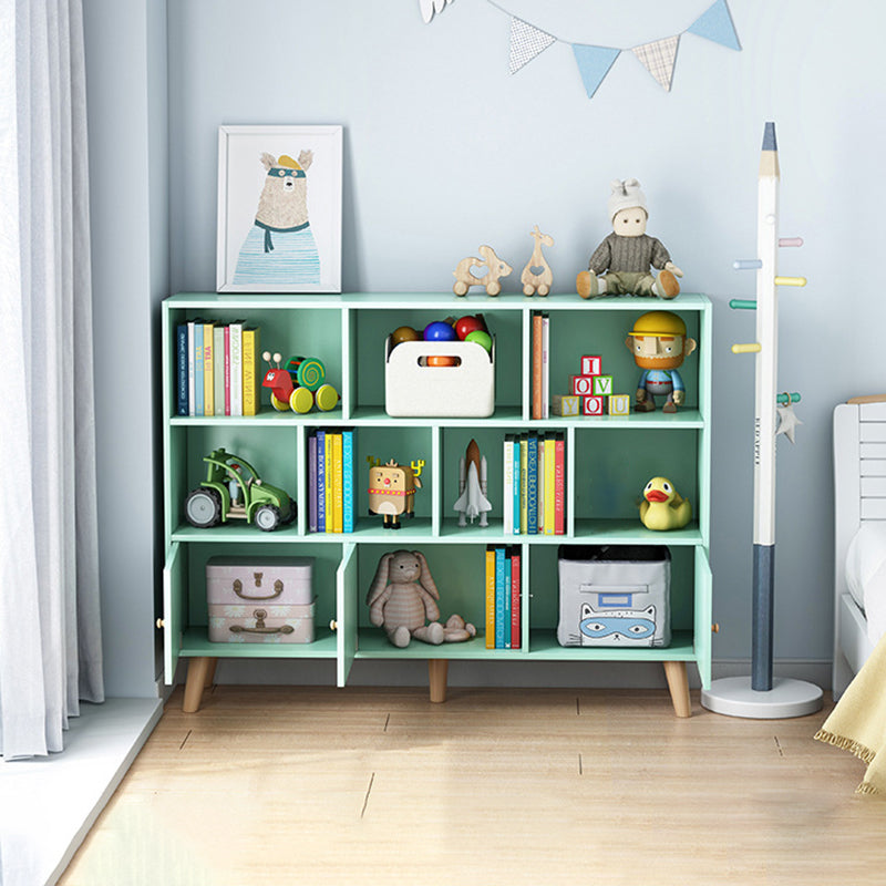 Scandinavian Standard Bookcase Engineered Wood Bookshelf with Cabinets