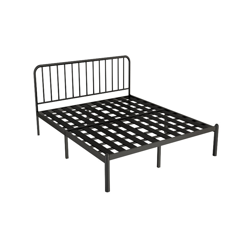 Glam Iron Bed with Rectangle Open-Frame Headboard Open-Frame Bed