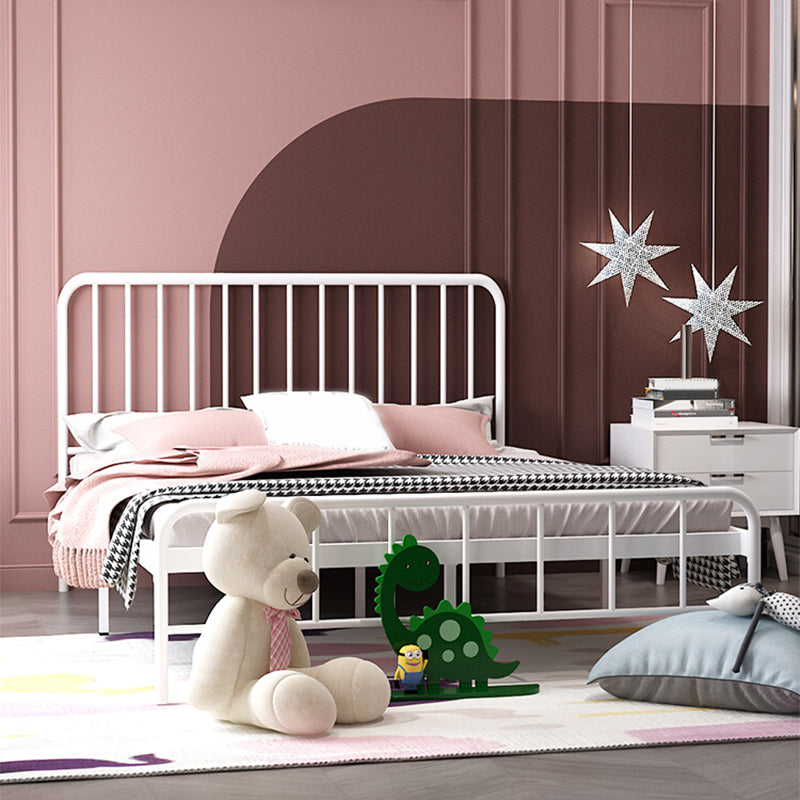 Glam Iron Bed with Rectangle Open-Frame Headboard Open-Frame Bed