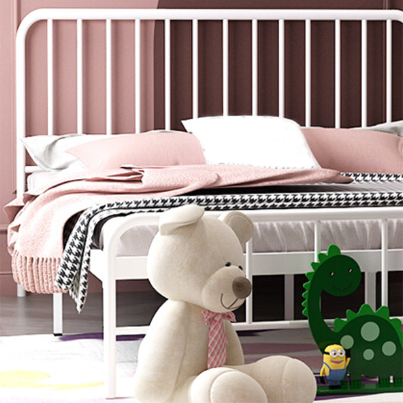 Glam Iron Bed with Rectangle Open-Frame Headboard Open-Frame Bed