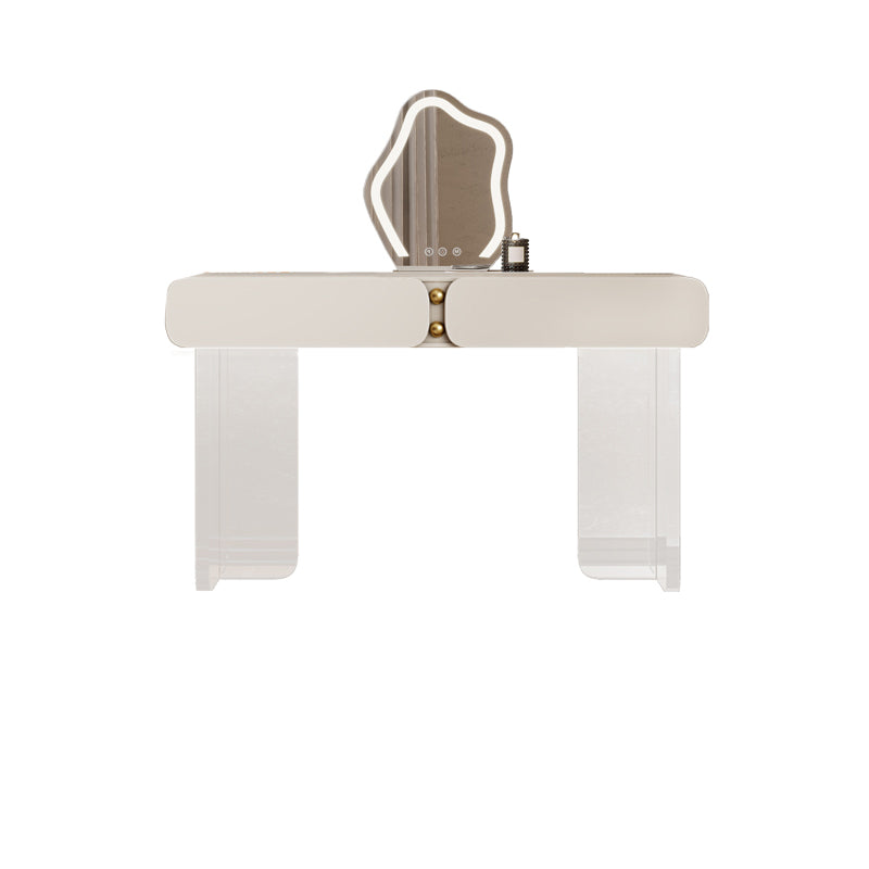 13.77" Wide Make-up Vanity White Makeup Vanity Desk Table with 2/6 Drawers