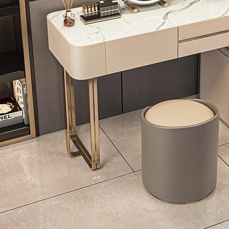 Luxurious Wood and Metal Make-up Vanity 5 Drawers & Lighted Mirror Dressing Table
