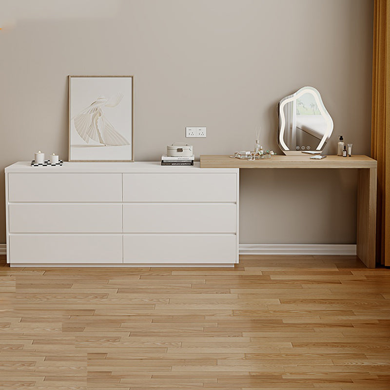 15.74" Wide Make-up Vanity White Makeup Vanity Desk Table with 6 Drawers