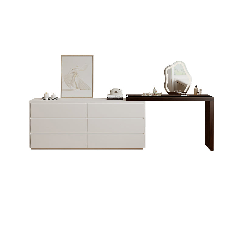 15.74" Wide Make-up Vanity White Makeup Vanity Desk Table with 6 Drawers