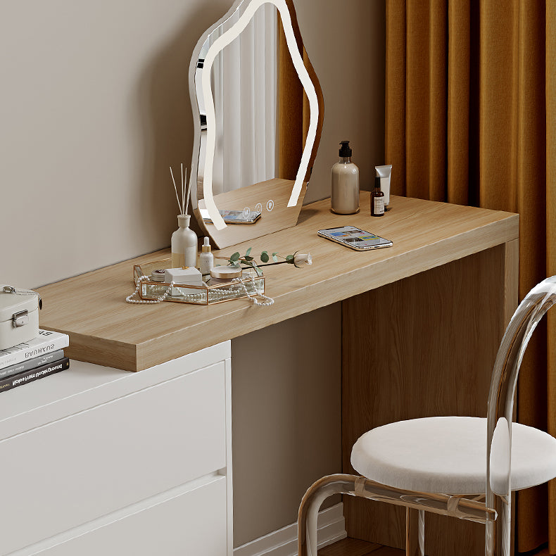 15.74" Wide Make-up Vanity White Makeup Vanity Desk Table with 6 Drawers