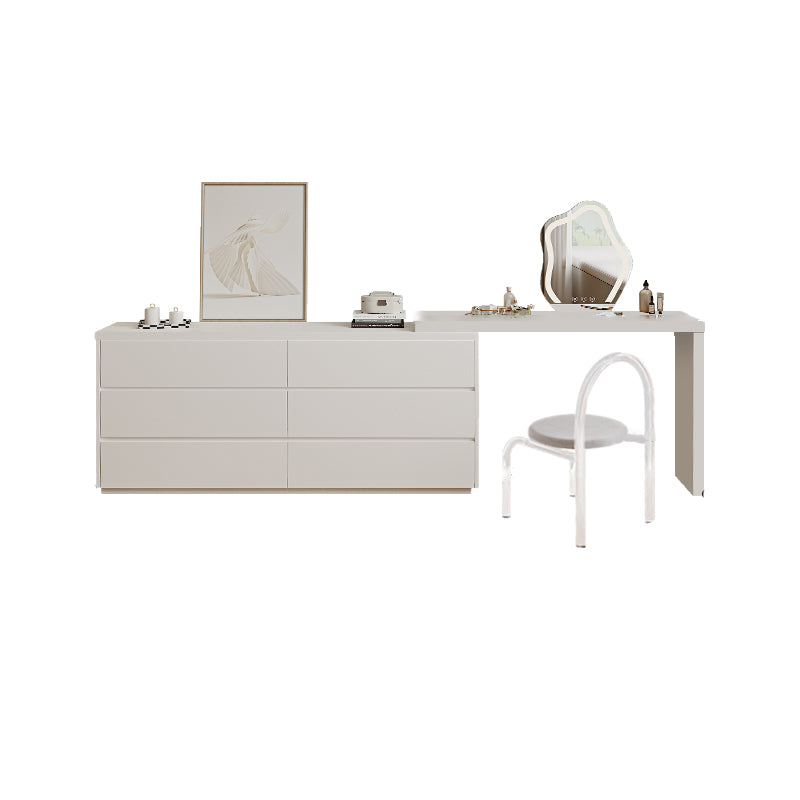 15.74" Wide Make-up Vanity White Makeup Vanity Desk Table with 6 Drawers