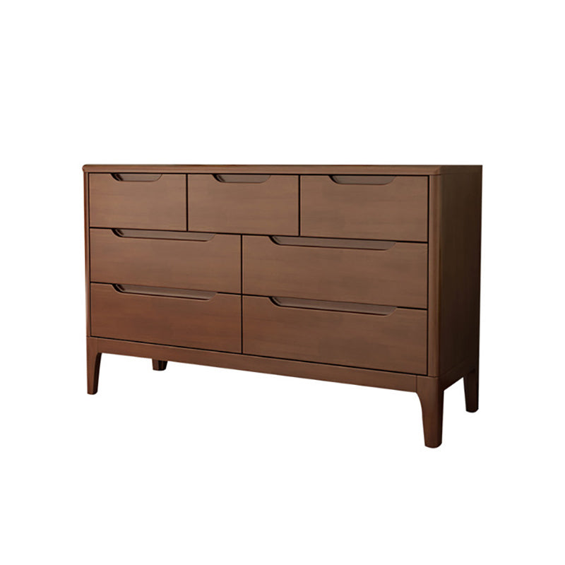 5/7 - Drawer Accent Chest Rubberwood Small Chest in Brown/Natural