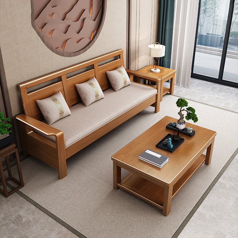 37"H Contemporary Sectional Sofa Fabric Sectional with Bostol Pillows