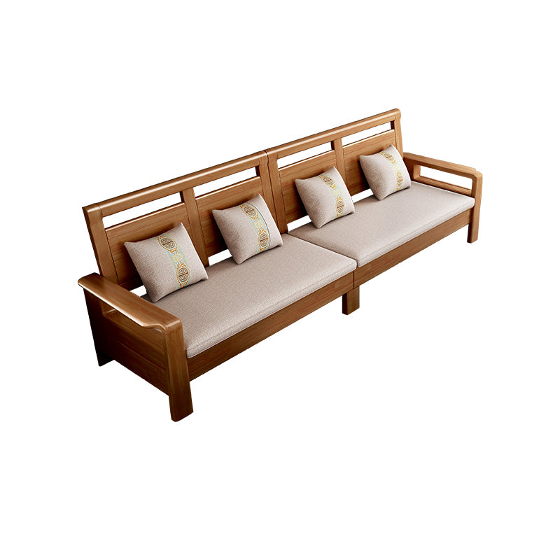 37"H Contemporary Sectional Sofa Fabric Sectional with Bostol Pillows