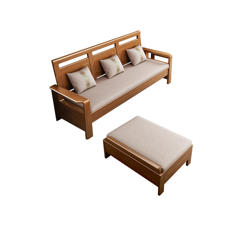 37"H Contemporary Sectional Sofa Fabric Sectional with Bostol Pillows