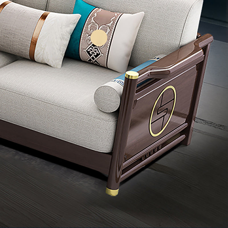 33"H Contemporary Sectional Sofa Fabric Sectional with Bostol Pillows