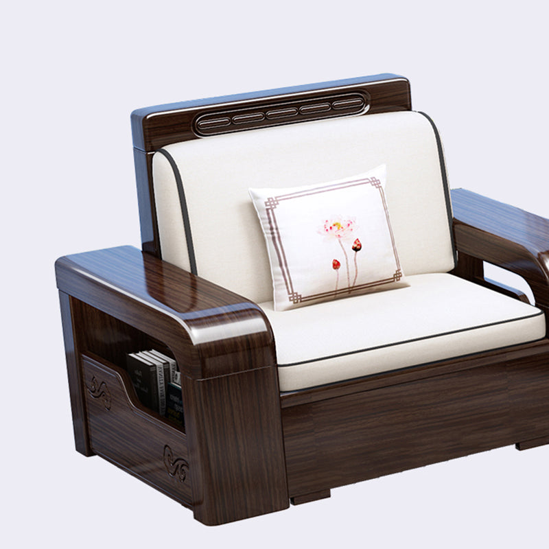 37"H Contemporary Sectional Sofa Storage Fabric Sectional with Bostol Pillows